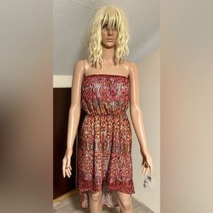 Starless red and orange dress